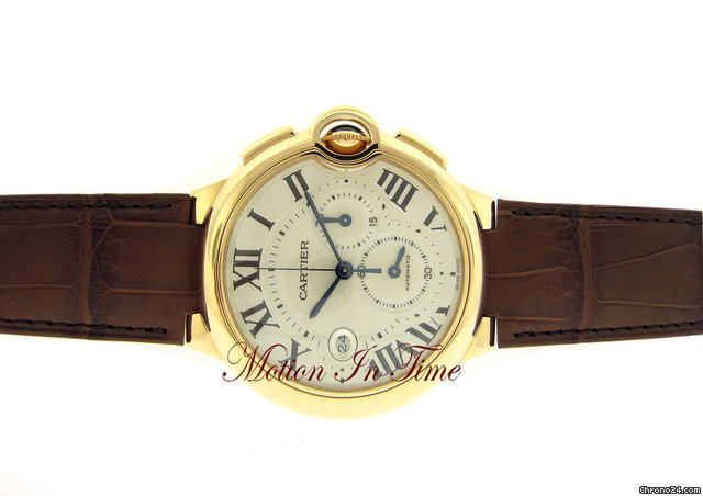 Cartier BALLON BLEU ROSE GOLD CHRONOGRAPH AUTO SKELETON BACK 47mm WATCHES 2