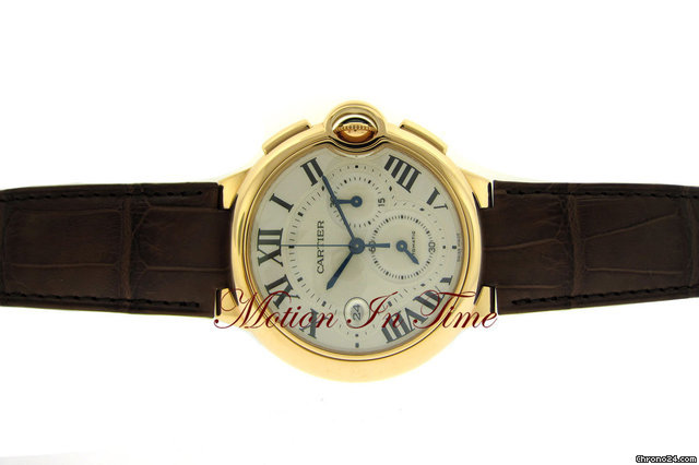replica Cartier BALLON BLEU ROSE GOLD CHRONOGRAPH AUTO SKELETON BACK 47mm WATCHES 1