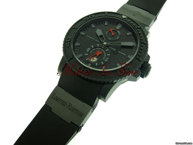 replica Ulysse Nardin BLACK OCEAN MAXI MARINE CHRONOMETER - DLC LIMITED 1846 PIECE WATCHES 1