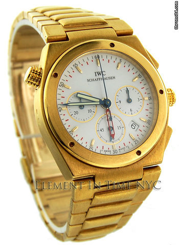 IWC Ingenieur Chrono Alarm 18kt Yellow On Bracelet Meca-Quartz WATCHES 2