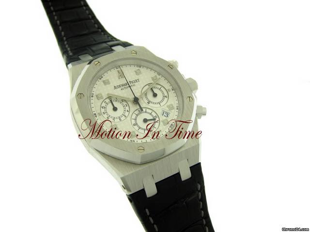 replica Audemars Piguet ROYAL OAK CHRONOGRAPH AUTOMATIC WHITE GOLD ~ WATCHES 1 
