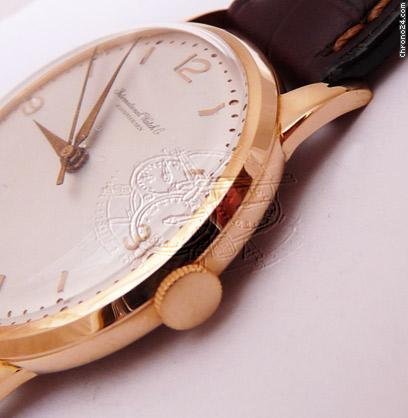 replica IWC VINTAGE 18K ROSE GOLD MECHANICAL MENS WATCH SWISS WATCHES 1