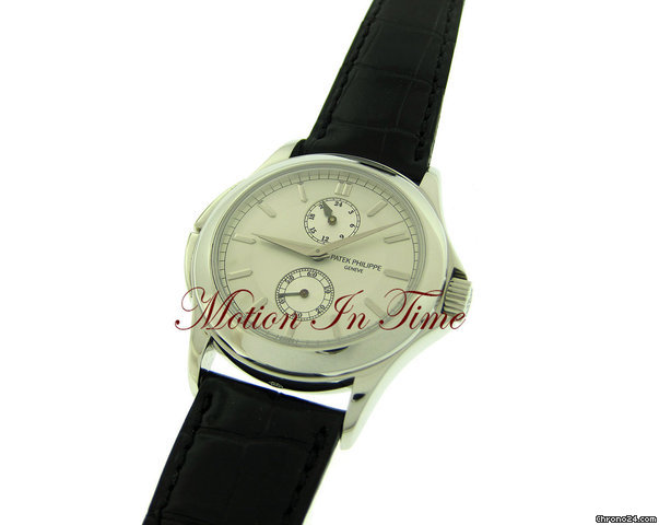 replica Patek Philippe RARE TRAVEL TIME PLATINUM DUAL TIMEZONE - NEW W/ OPEN PAPERS WATCHES 1