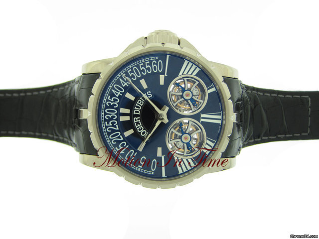 replica Roger Dubuis EXCALIBUR DOUBLE TOURBILLON RETROGRADE W/G-LIMITED 28 PIECES WATCHES 1