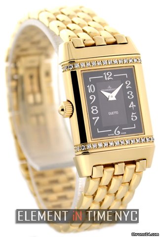 Jaeger-LeCoultre Reverso Duetto Rose Gold On Bracelet Black/Silver Dial WATCHES 2