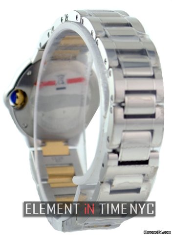 replica Cartier Ballon Bleu Steel/Gold 28mm Quartz On Bracelet Opaline Dial WATCHES 1