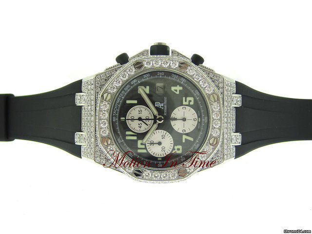 Audemars Piguet ROYAL OAK OFFSHORE DIAMOND STAINLESS STEEL ON RUBBER STRAP WATCHES 2