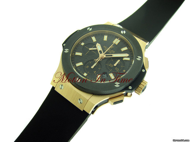 replica Hublot BIG BANG "EVOLUTION" ROSE GOLD & BLACK CERAMIC WATCHES 1