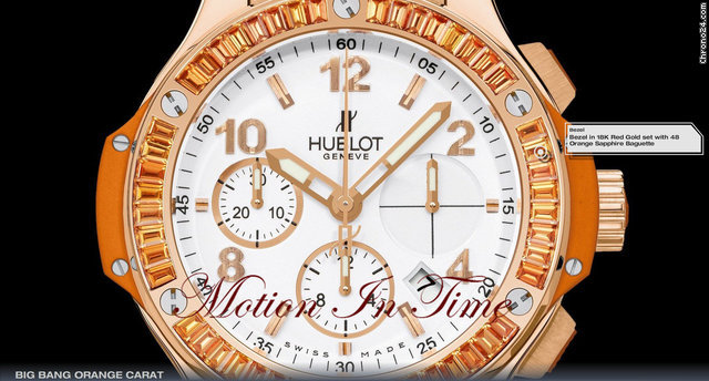 replica Hublot BIG BANG TUTTI FRUTTI "ORANGE CARAT" ROSE GOLD BAGUETTE NEW WATCHES 1