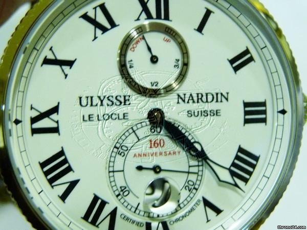 replica Ulysse Nardin MARINE CHRONOMETER ANNIVERSARY 160 PLATINUM WATCH WATCHES 1