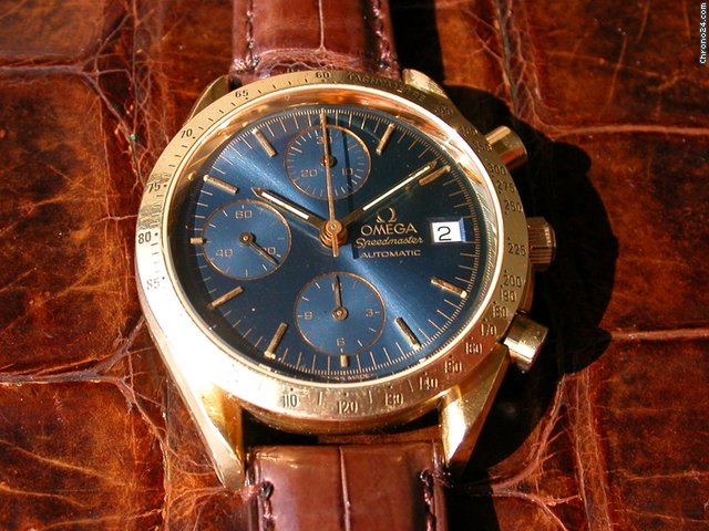 replica Omega Speedmaster Ref. 1750043/3750043 in 18k Gelbgold WATCHES 1