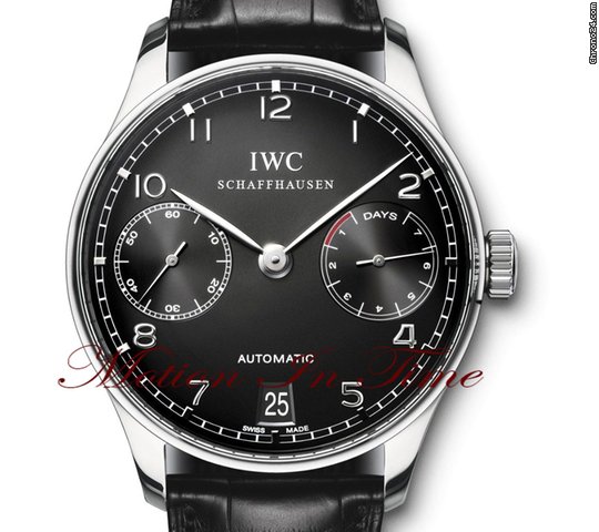 replica IWC PORTUGUESE 7-DAY POWER RESERVE AUTOMATIC BLACK ON BLACK WATCHES 1