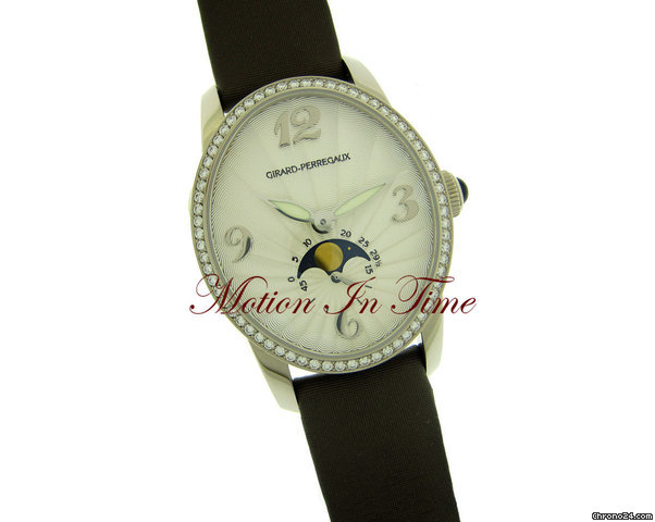 Girard Perregaux CAT'S EYE MOONPHASE LADIES' WHITE GOLD DIAMOND w/ SKELETON WATCHES 2