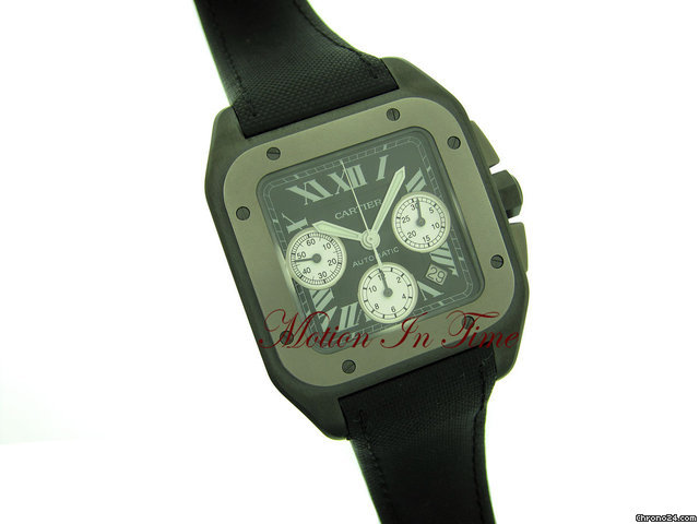 replica Cartier SANTOS 100 XL CHRONOGRAPH BLACK CARBON SPECIAL EDITION WATCHES 1 