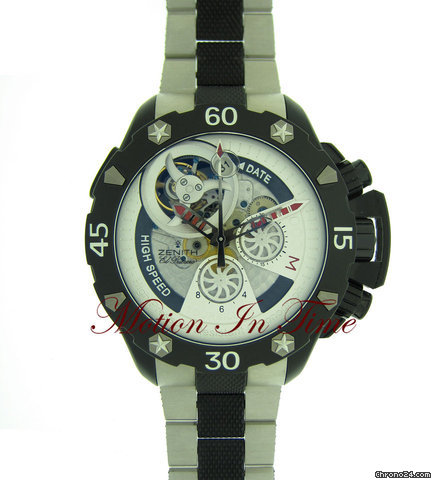 replica Zenith DEFY EXTREME TOURBILLON CHRONOGRAPH BLACK TITANIUM & STEEL WATCHES 1 