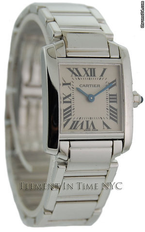 Cartier Tank Francaise 18kt White Gold Ladies B+P WATCHES 2