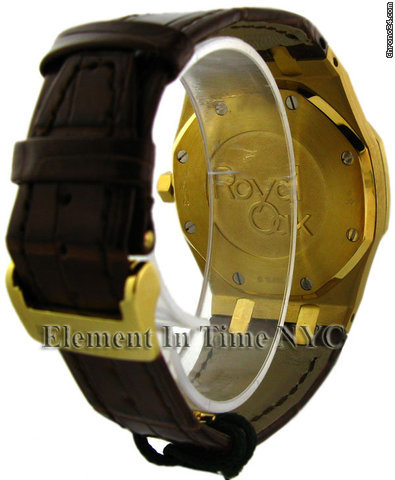replica Audemars Piguet Royal Oak Dual Time 18kt Yellow Gold Silver Dial WATCHES 1