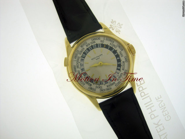 replica Patek Philippe 5110J WORLD TIME YELLOW GOLD FACTORY SEALED WATCHES 1