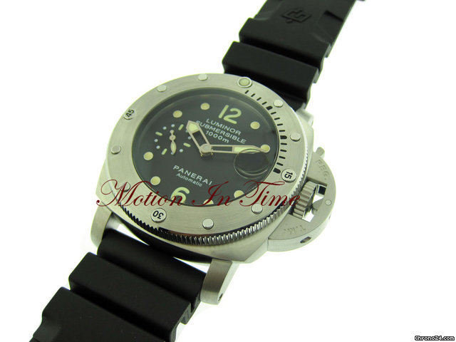 replica Panerai LUMINOR 1950 SUBMERSIBLE 1000M STEEL ON RUBBER - PAM243 WATCHES 1 