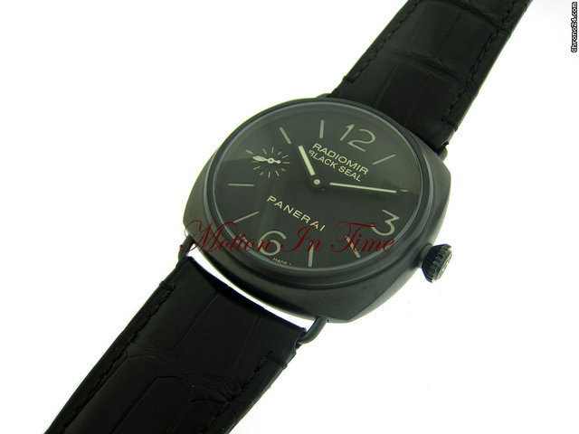 Panerai "BLACK SEAL" RADIOMIR BLACK PVD STEEL 45mm LIMITED 1500 PCS WATCHES 2
