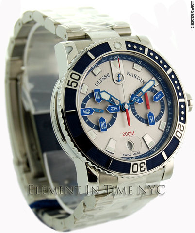 Ulysse Nardin Maxi Marine Diver Chrono Bracelet 8003-102 NIB WATCHES 2
