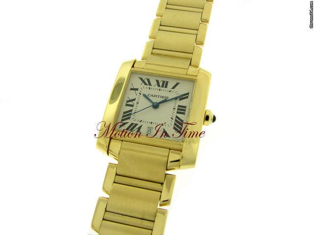 replica Cartier TANK FRANCAISE MEN'S YELLOW GOLD AUTOMATIC WATCHES 1