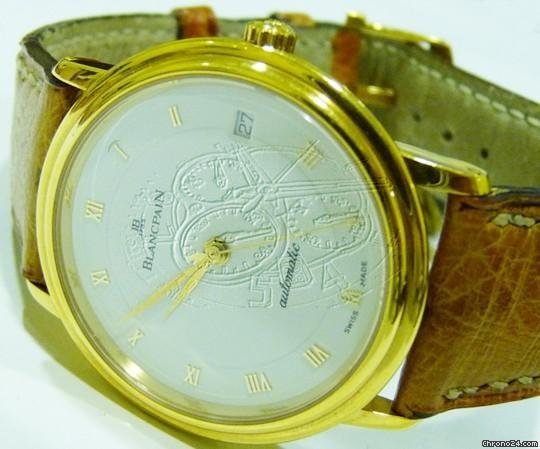 replica Blancpain VILLERET ULTRA SLIM 18K GOLD AUTO MENS WATCH WATCHES 1