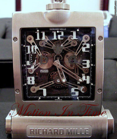 replica Richard Mille RM-20 TOURBILLON POCKET WATCH SPECIAL EDITION 62mm TITANIUM WATCHES 1