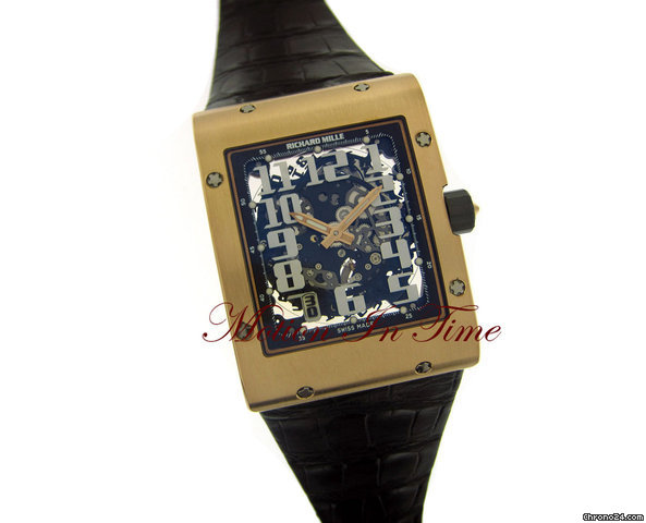 Richard Mille RM-16 ROSE GOLD AUTOMATIC ULTRA FLAT ON CROCODILE STRAP NEW WATCHES 2
