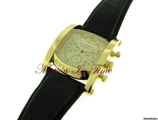 replica Bulgari BVLGARI ASSIOMA CHRONOGRPAH AUTOMATIC YELLOW GOLD NEW 2010 WATCHES 1