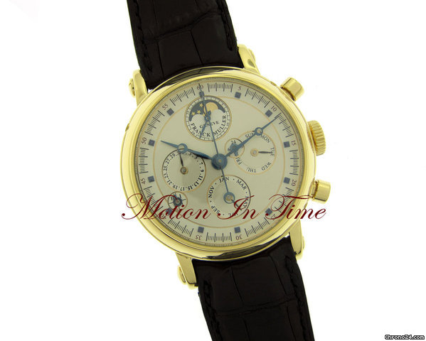 replica Franck Muller PERPETUAL CALENDAR CHRONOGRAPH MOONPHASE YELLOW GOLD WATCHES 1