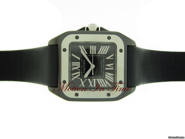 Cartier SANTOS 100 mm - MIDSIZE BLACK CERAMIC & TITANIUM SPECIAL ED. WATCHES 2