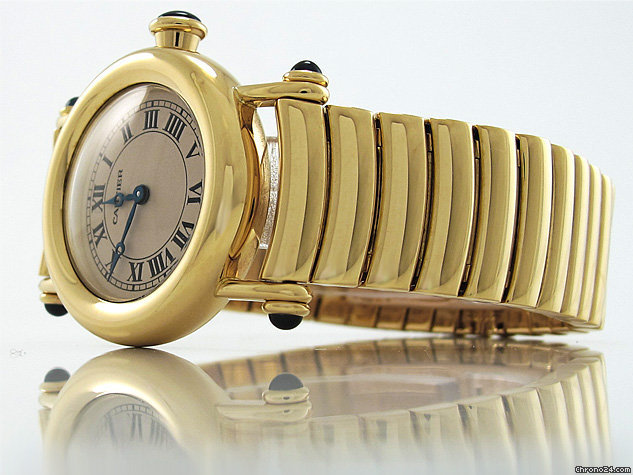 replica Cartier Damen "DIABOLO" 750/- Gelbgold Quarz WATCHES 1 