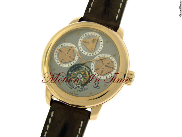 replica Jacob & Co. "RAINBOW TOURBILLON" 24-TIMEZONE ROSE GOLD LIMITED18 PIECES WATCHES 1