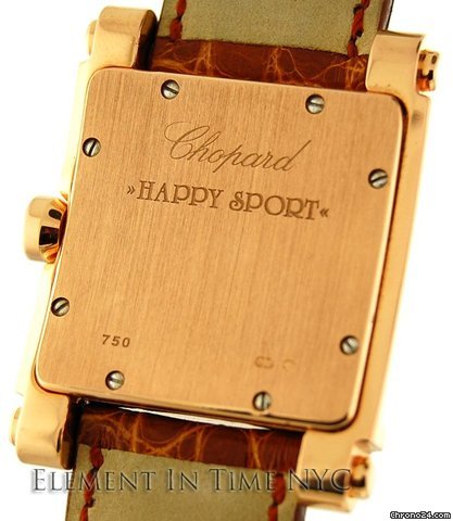 replica Chopard Happy Sport Square Rose Gold 7 Diamonds WATCHES 1