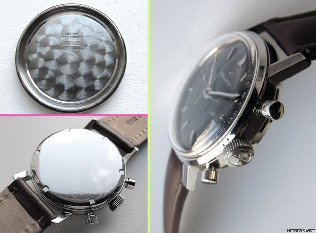 replica Zenith cal.146D Vintage 1966 Chronograph. Black Dial WATCHES 1 