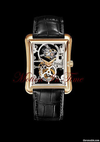 Piaget EMPERADOR ROTATING TOURBILLON SKELETON ROSE GOLD "BLACK TIE" WATCHES 2