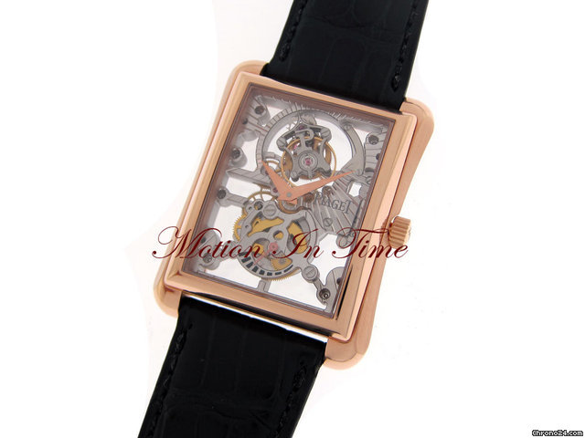 replica Piaget EMPERADOR ROTATING TOURBILLON SKELETON ROSE GOLD "BLACK TIE" WATCHES 1