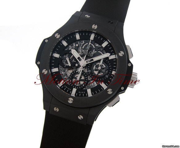 replica Hublot BIG BANG "AERO BANG" ALL BLACK SKELETON W. DATE NEW MODEL WATCHES 1