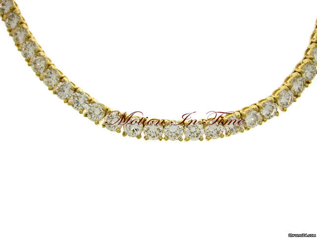 Cartier DIAMOND TENNIS NECKLACE YELLOW GOLD 25ct "CARTIER SIGNATURE" WATCHES 2