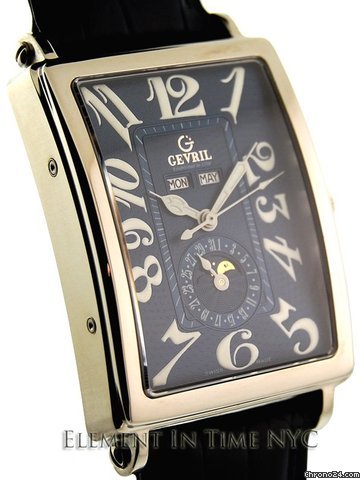Gevril Avenue of Americas Triple Calendar Moonphase Blue Dial WATCHES 2