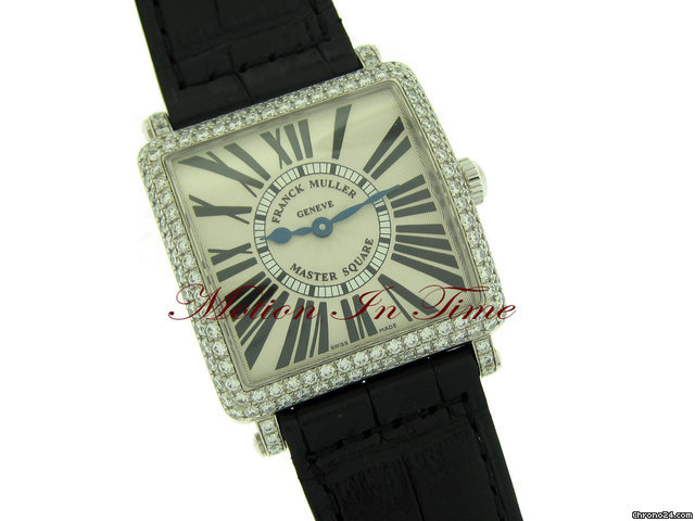 replica Franck Muller MASTER SQUARE LADIES' WHITE GOLD DIAMOND WATCHES 1
