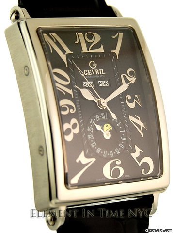 Gevril Avenue of Americas Triple Calendar Moonphase Black Dial WATCHES 2