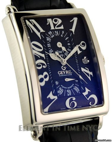 Gevril Avenue of Americas GMT Power Reserve Black Dial WATCHES 2