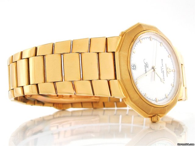 Baume & Mercier Herren "RIVIERA" 750/- Gelbgold Quarz WATCHES 2