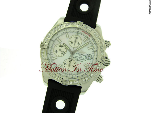 replica Breitling CHRONOMAT EVOLUTION "AERO" DIAMOND STAINLESS STEEL 2010 NEW WATCHES 1