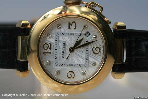 replica Cartier PASHA DE CARTIER AUTOMATIK 750 18 K GELBGOLD MIT DIAMANTZIFF WATCHES 1