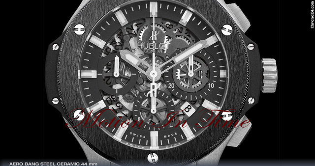 Hublot BIG BANG "AERO BANG" STAINLESS STEEL & BLACK CERAMIC w/ DATE WATCHES 2