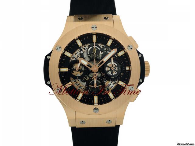 replica Hublot BIG BANG "AERO BANG" ROSE GOLD SKELETON w/ DATE NEW MODEL WATCHES 1 