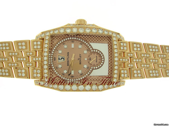 Breitling "BENTLEY FLYING B" ROSE GOLD FULL PAVE DIAMONDS LTD 50 PIECE WATCHES 2